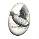 blimp egg tattoo design idea