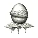 blimp egg tattoo design idea