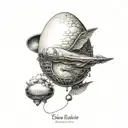 blimp egg tattoo design idea