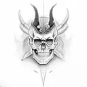 Skull, Satan, Nether, Devil tattoo design idea