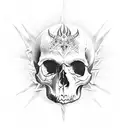 Skull, Satan, Nether, Devil tattoo design idea