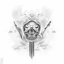 A three-quarter arm sleeve tattoo where the tattoo looks similar to the album cover from the band After the Burial's alb tattoo design idea