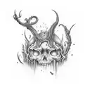 A three-quarter arm sleeve tattoo where the tattoo looks similar to the album cover from the band After the Burial's alb tattoo design idea