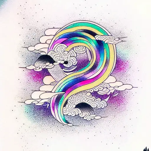 Aurora Borealis tattoo design idea