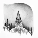 Aurora Borealis tattoo design idea