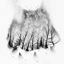 Aurora Borealis tattoo design idea