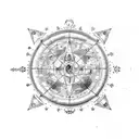 A celestial map with zodiac signs Cancer, Gemini, and Aries as prominent constellations tattoo design idea