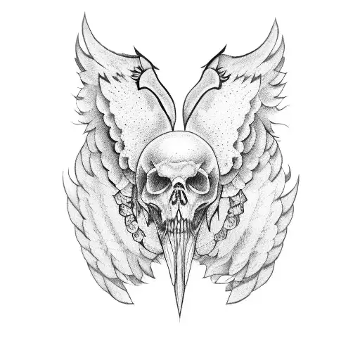 Wing tattoo design idea