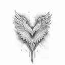 Wing tattoo design idea