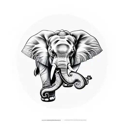 Elephant tattoo design idea