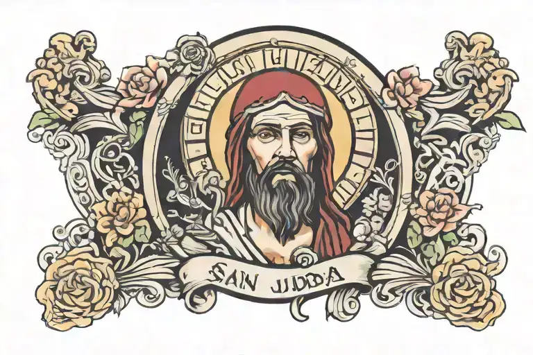 San Judas Tadeo tattoo design idea