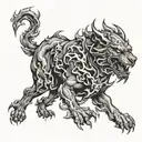cerberus + hell + demonic tattoo design idea