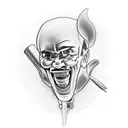 Dying Hitler tattoo design idea