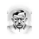 Dying Hitler tattoo design idea
