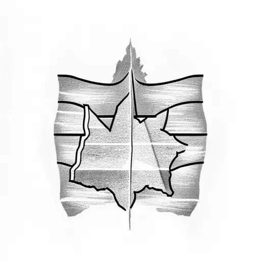 texas outline with Texas flag inside tattoo design idea