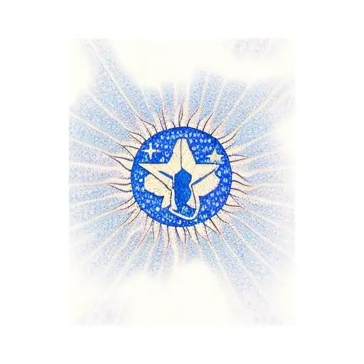 outline of Texas with field of bluebonnets with sunset tattoo design idea