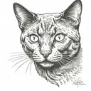 bombay cat tattoo design idea