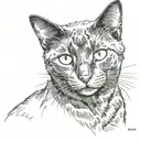 bombay cat tattoo design idea