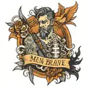 men are brave tattoo design idea