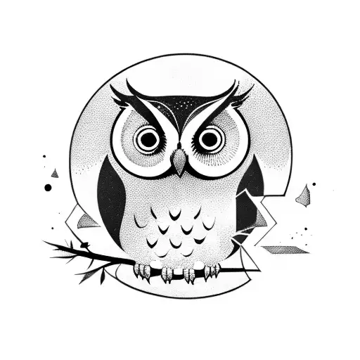 an owl, a broken hourglass, a microphone and boxing gloves tattoo design idea