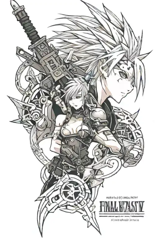 final fantasy 7 tattoo design idea