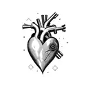 steampunk heart tattoo design idea