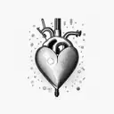 steampunk heart tattoo design idea