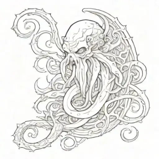 Cthulhu mythos tattoo design idea