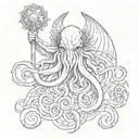 Cthulhu mythos tattoo design idea