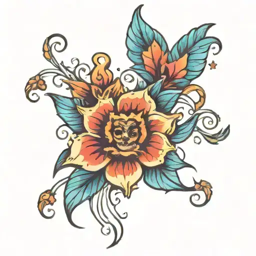carnival flour tattoo design idea