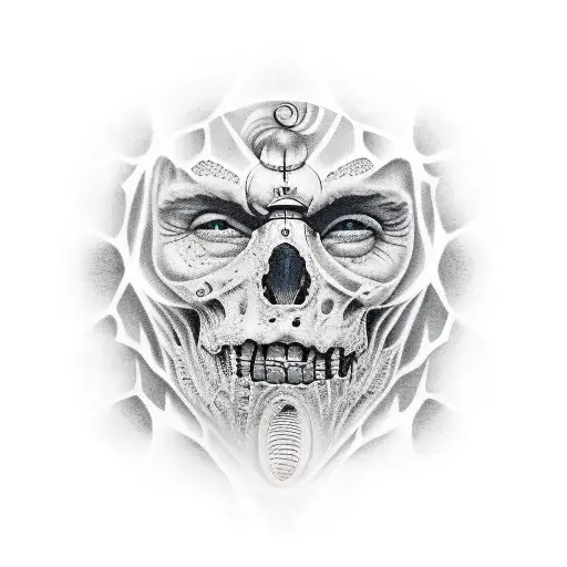 man on. moon tattoo design idea