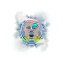 man on. moon tattoo design idea