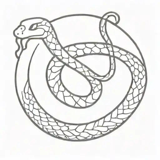 snake eating itself eating disorder awareness symbol tattoo design idea