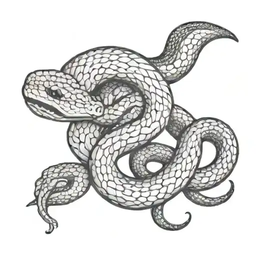 snake eating disorder awareness symbol tattoo design idea