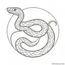 snake eating itself eating disorder awareness symbol tattoo design idea