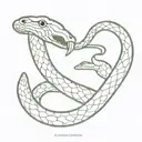 snake eating itself eating disorder awareness symbol tattoo design idea