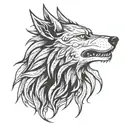  A very simple and small design where the letter "Ț" is styled to resemble the claws of an animal, fangs of a wolf, or e tattoo design idea