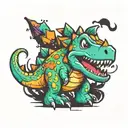 cute dinosaur tattoo design idea