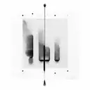 A minimalist design of piano keys fading into the blackness tattoo design idea