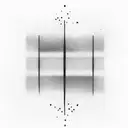 A minimalist design of piano keys fading into the blackness tattoo design idea