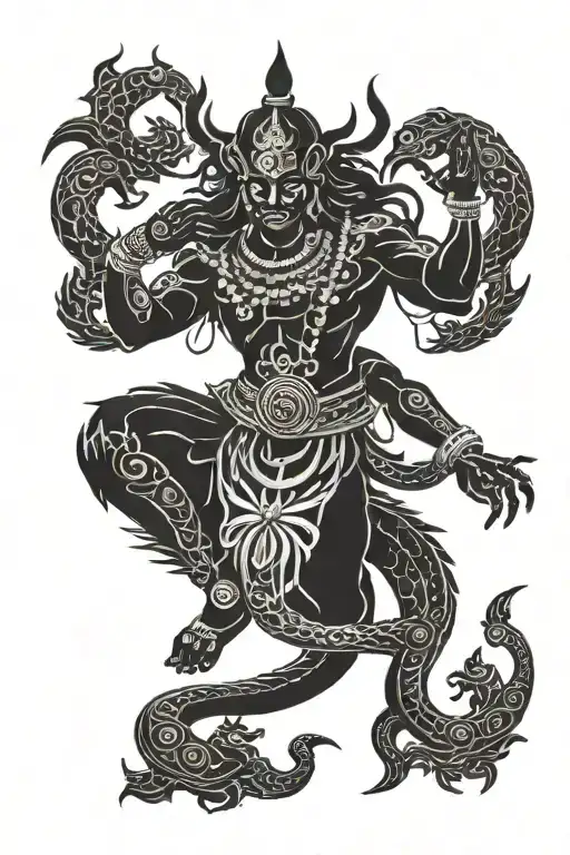 The Kalki avatara, the final avatar of Vishnu, is described as a powerful force that will purge the world of evil. He is tattoo design idea