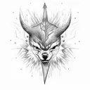 Lightning Bolt, pine tree tattoo design idea