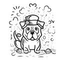 A mix between a ham and a dog with cartoon style tattoo design idea