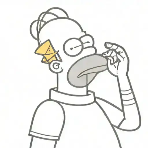 Homer Simpson smoking cigarettes tattoo design idea