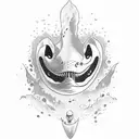 an antifascist and anthropomorphic killer whale tattoo design idea