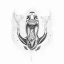 an antifascist and anthropomorphic killer whale tattoo design idea