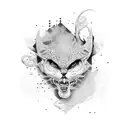 6 number tattoo design idea