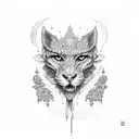 6 number tattoo design idea