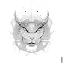 6 number tattoo design idea