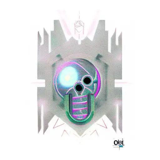 osiris strong and modern robotic tattoo design idea
